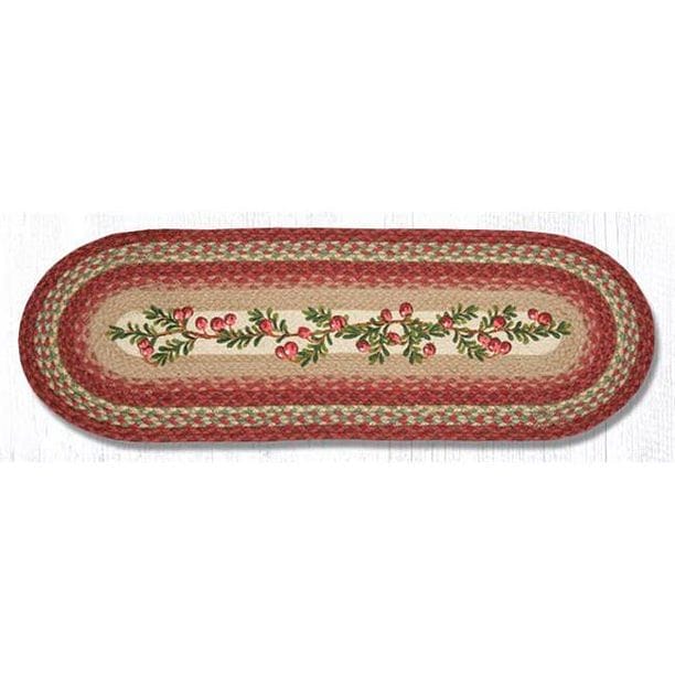 Cranberries Oval Patch Table Runner 13 x 36 - Shelburne Country Store