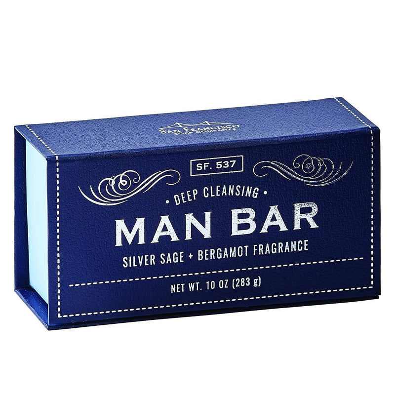 Man Bar Deep Cleaning Silver Sage and Bergamot Fragrance Bar Soap - Shelburne Country Store