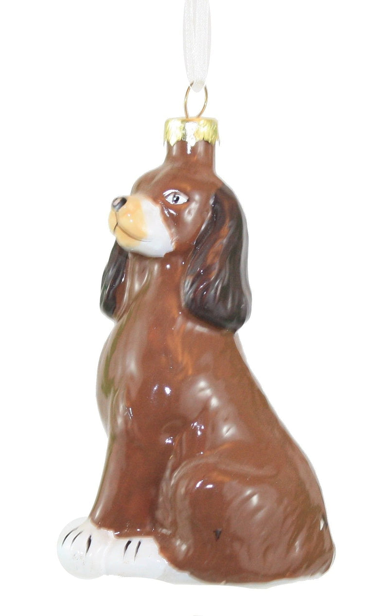 Glass Dog Ornament - Brown Spaniel - Shelburne Country Store