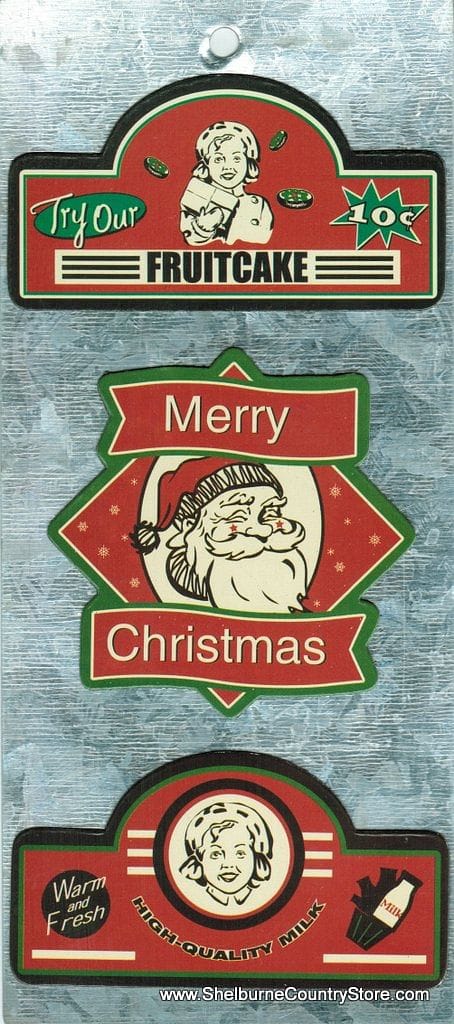 Vintage Christmas Magnets - Red - Shelburne Country Store