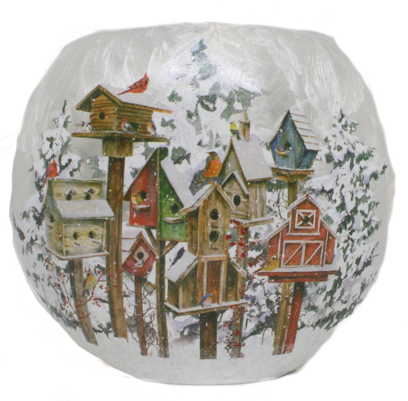 Lit Round Glass - Birdhouses - - Shelburne Country Store