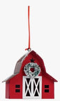 Red Metal Barn Ornament - Shelburne Country Store