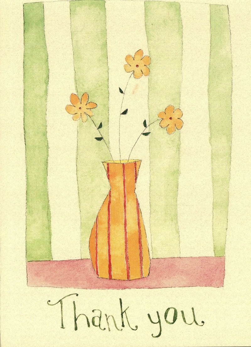 Thank You Card - Yellow Vase - Shelburne Country Store