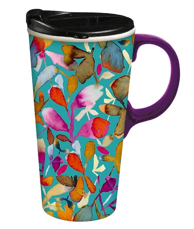 Ceramic Travel Cup w/Box, 17 oz - Isabelle Floral - Shelburne Country Store