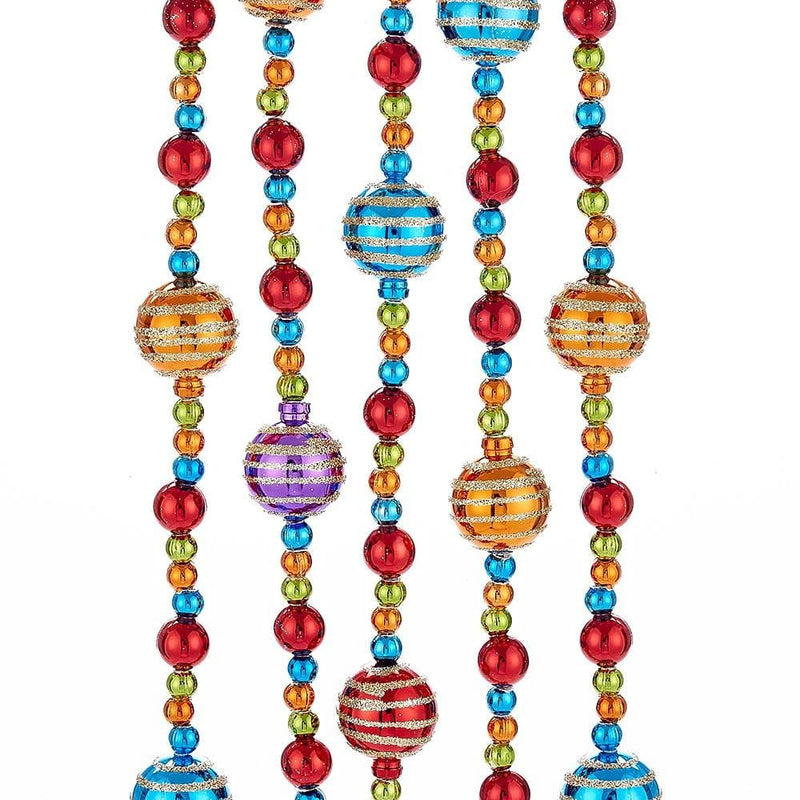 Shiny Multi-Color Ball Garland - 5 Feet - Shelburne Country Store
