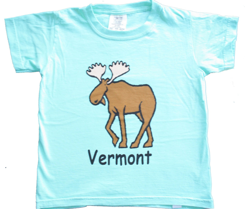 Block Moose T-Shirt - Light Green - Youth - Shelburne Country Store