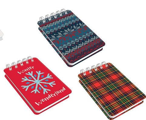 Mini Christmas Spiral Notepad - - Shelburne Country Store