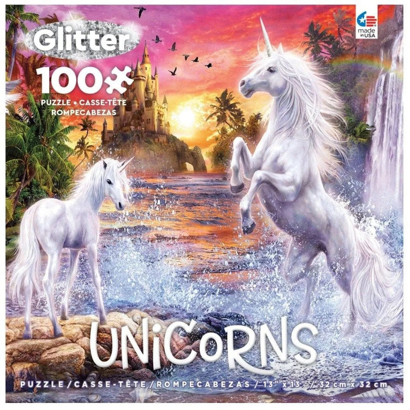 Glitter Unicorn 100 Piece Puzzle - - Shelburne Country Store