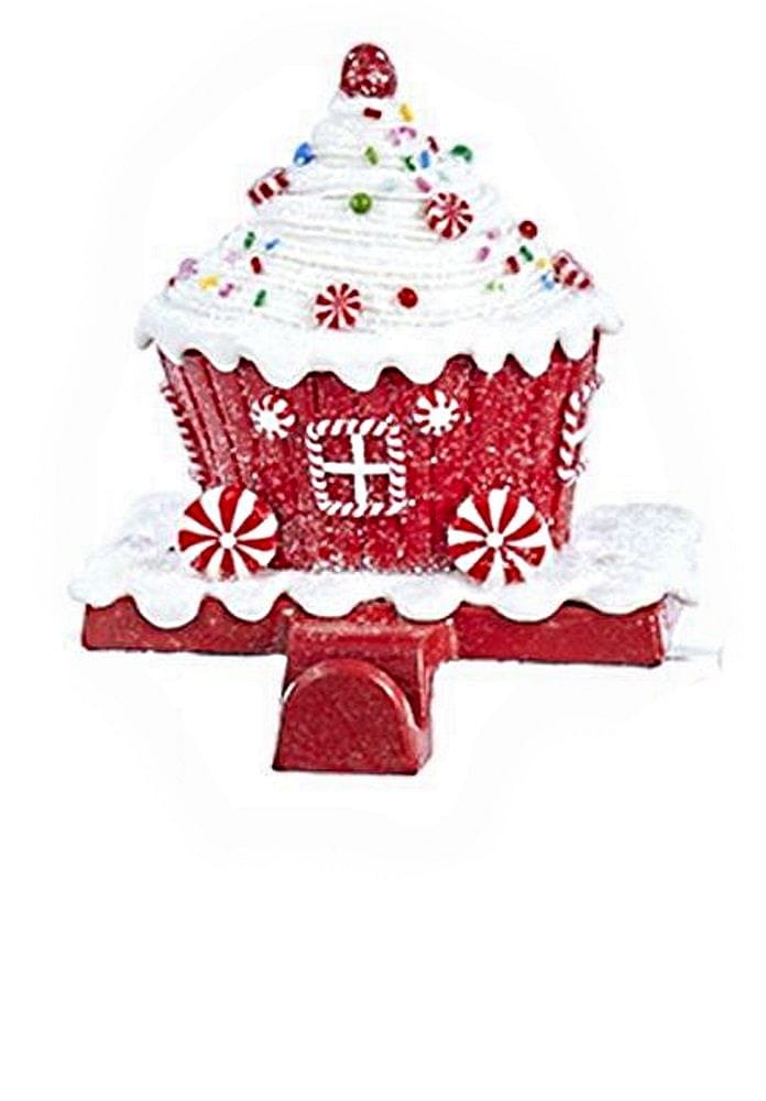Red and White Candy Train Stocking Hanger - - Shelburne Country Store