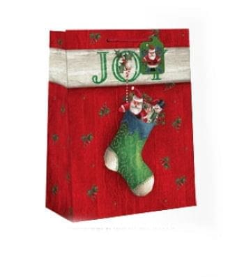 Country Christmas Gift Bag - Medium - Joy Stocking - Shelburne Country Store