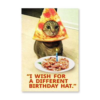 Cat Pizza Hat Birthday Card - Shelburne Country Store