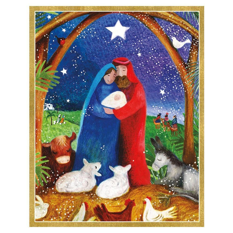 Nativity Mini Boxed Christmas Cards - 16 Count - Shelburne Country Store