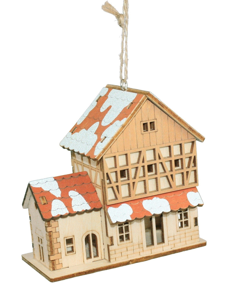 Alpine House Ornament - Brick Base - Shelburne Country Store