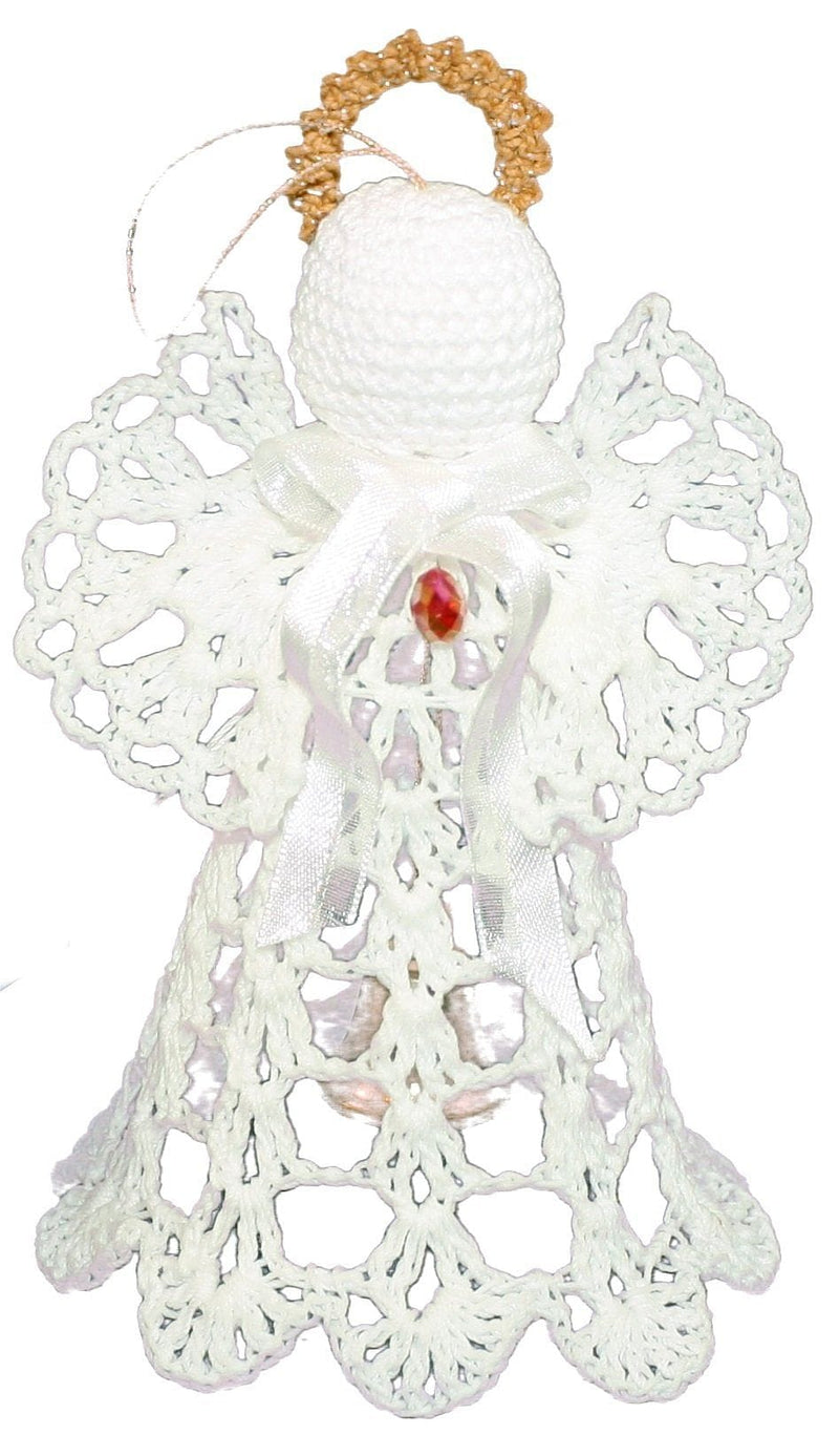 Birthstone Crochet Angel Ornament - January - Shelburne Country Store