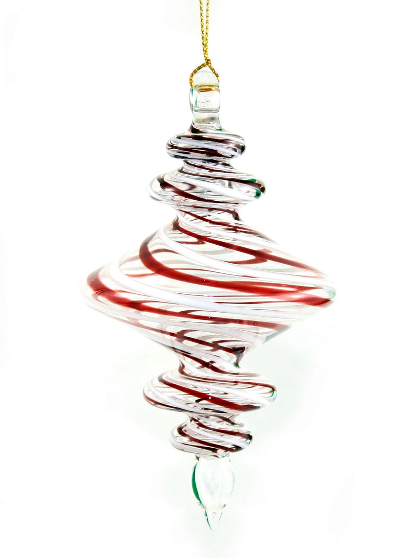 Peppermint Swirl Egyptian Glass Ornament - The Country Christmas Loft