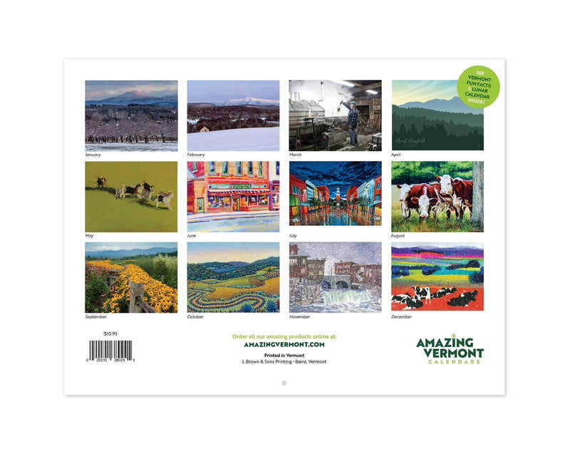 2022 Amazing Vermont - Small Wall Calendar - Shelburne Country Store