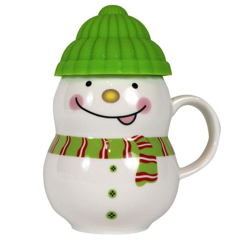 Ceramic Snowman Mug with Silicon Cap - - Shelburne Country Store