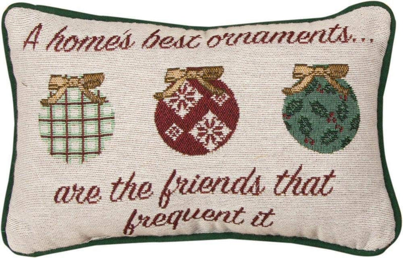 A Home's Best Ornaments Pillow - Shelburne Country Store
