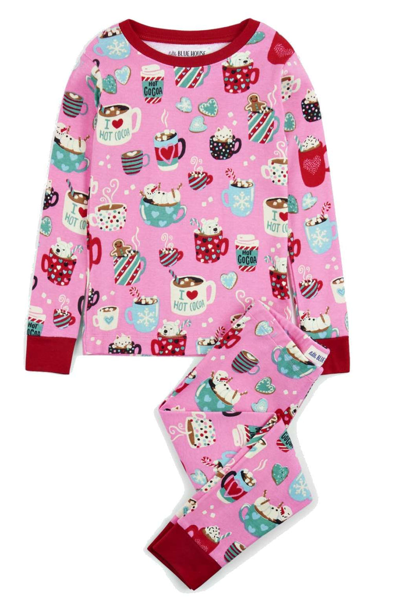 Kids PJ Set - Girls Holiday Cocoa - - Shelburne Country Store