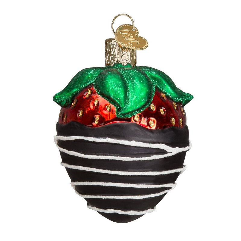 Chocolate Dipped Strawberry Glass  Ornament - Shelburne Country Store
