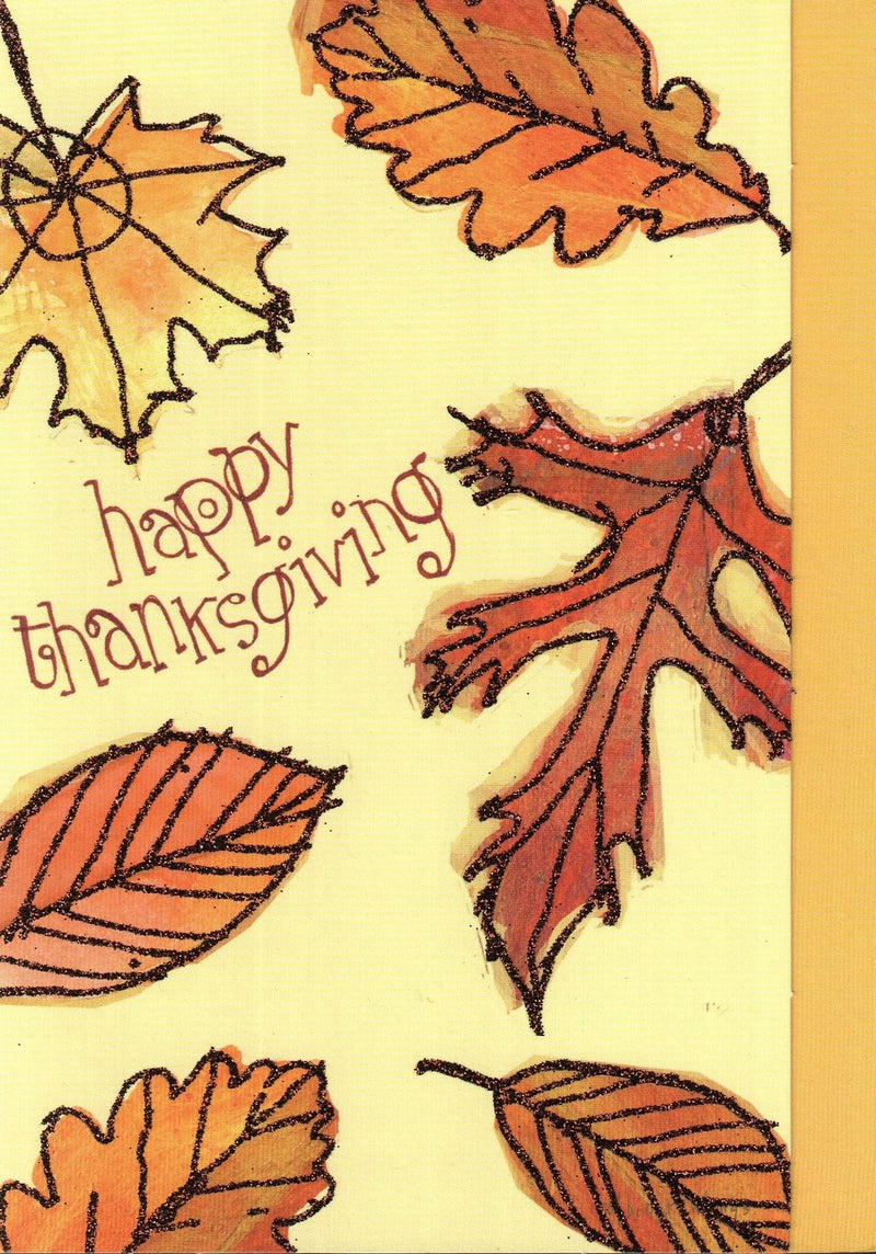 Happy Thanksgiving leaf's card - Shelburne Country Store