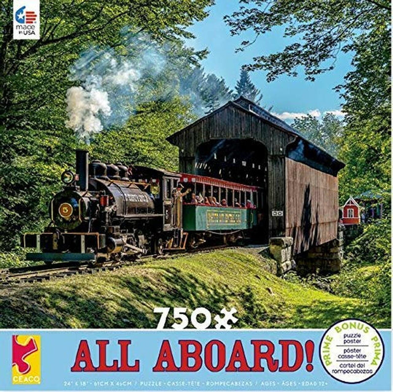 All Aboard Covered Bridge Train Puzzle - Shelburne Country Store