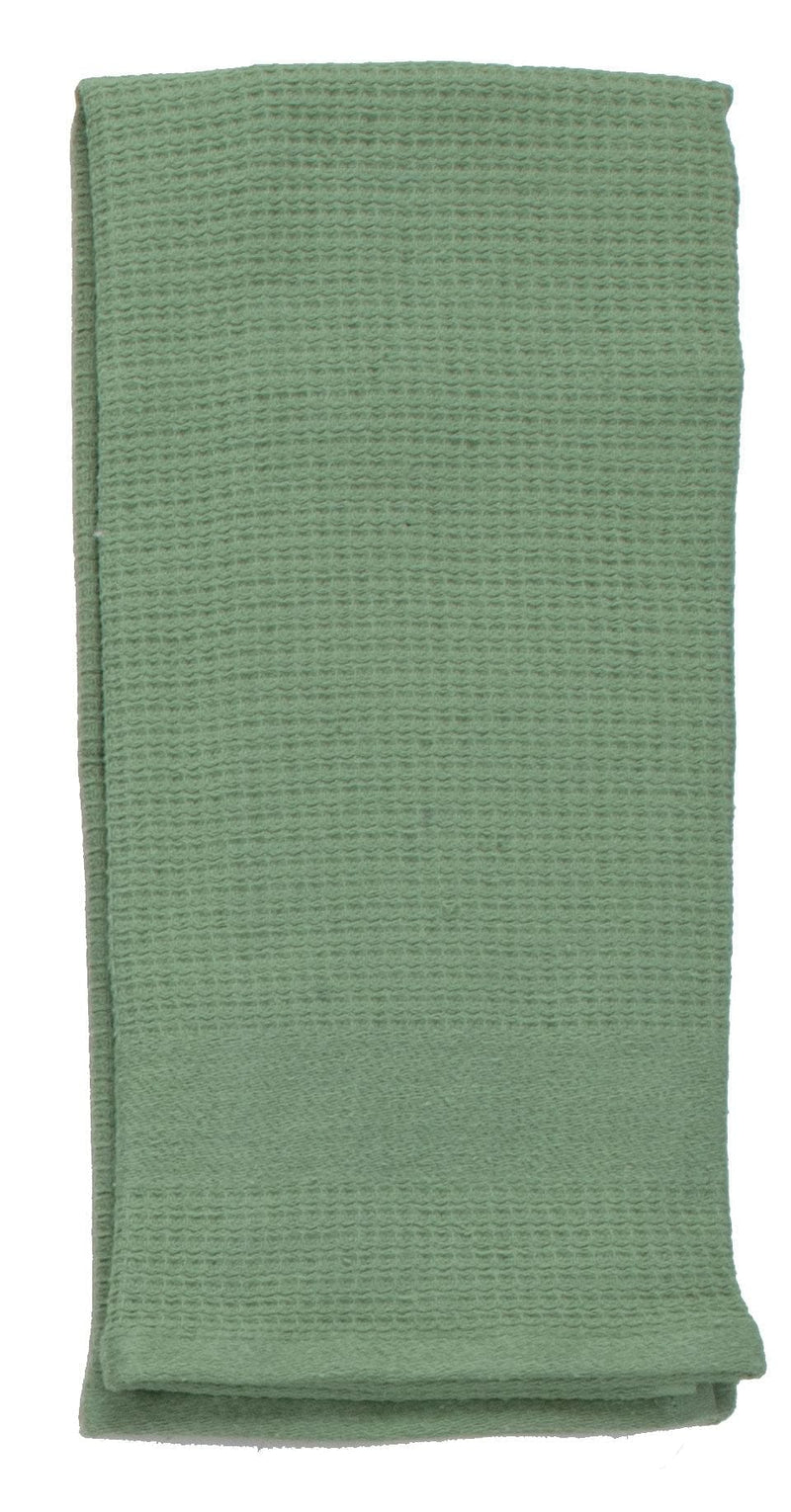 Kitchen Green Tea Waffle Terry Towel - Shelburne Country Store
