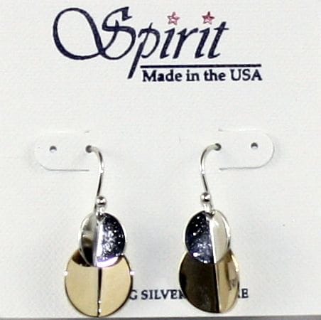 2-Tone Crested Disc Earrings - Shelburne Country Store