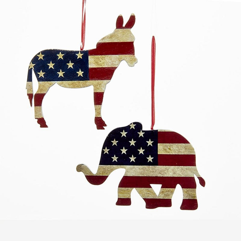 Wooden Americana Party Ornament - Republican - Shelburne Country Store