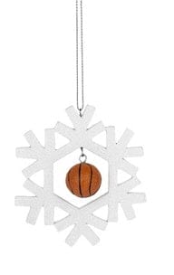 Snowflake Sports Ornament - Basketball - Shelburne Country Store