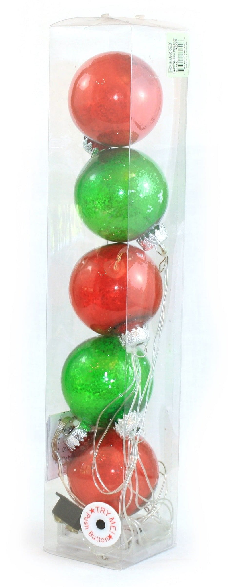B/O Ornament Ball String Light - Multi/Silver - Shelburne Country Store