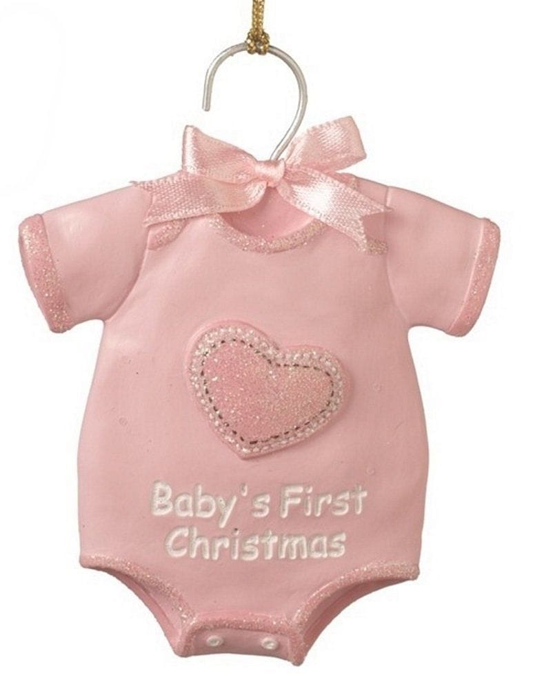 Babies First Christmas Romper - Pink - Shelburne Country Store