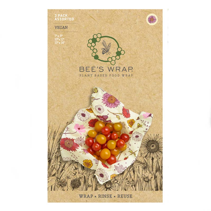 Plant Based Bee's Wrap Food Wrap - Assorted Wrap 3 Pack - Shelburne Country Store