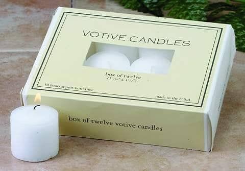 Votive Candles - White - Box 12 - Shelburne Country Store