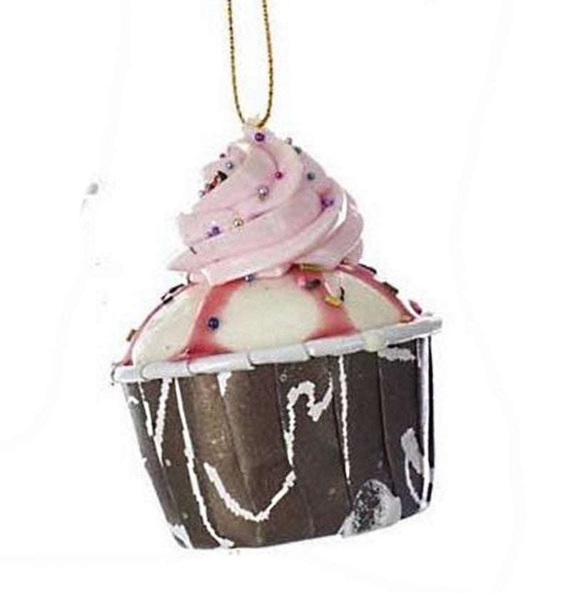 Decorative Cupcake Ornaments Topped with Sprinkles -  Green Topping - Shelburne Country Store