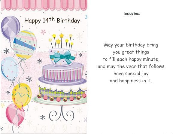 Happy 14th Birthday Greeting Cards - Shelburne Country Store