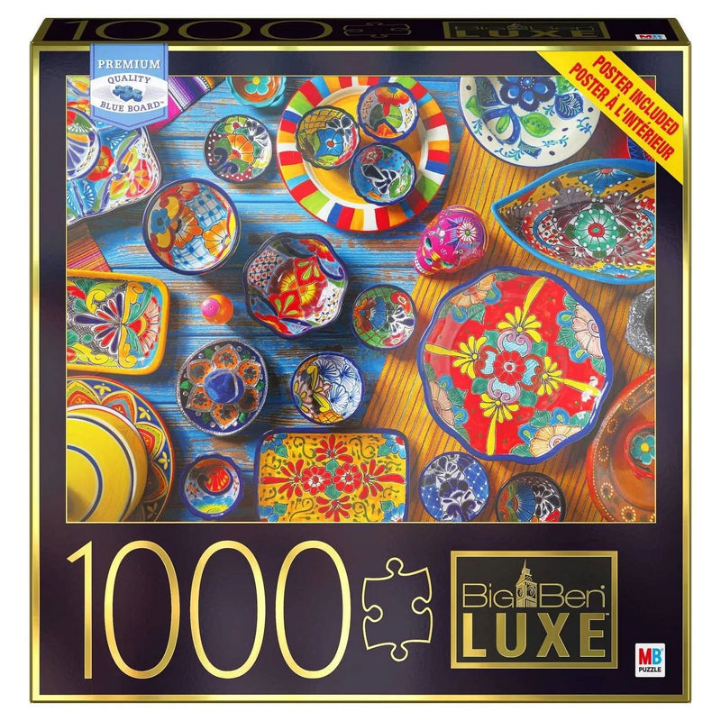 Big Ben Luxe 1000-Piece Jigsaw Puzzle - Puebla Pottery - Shelburne Country Store