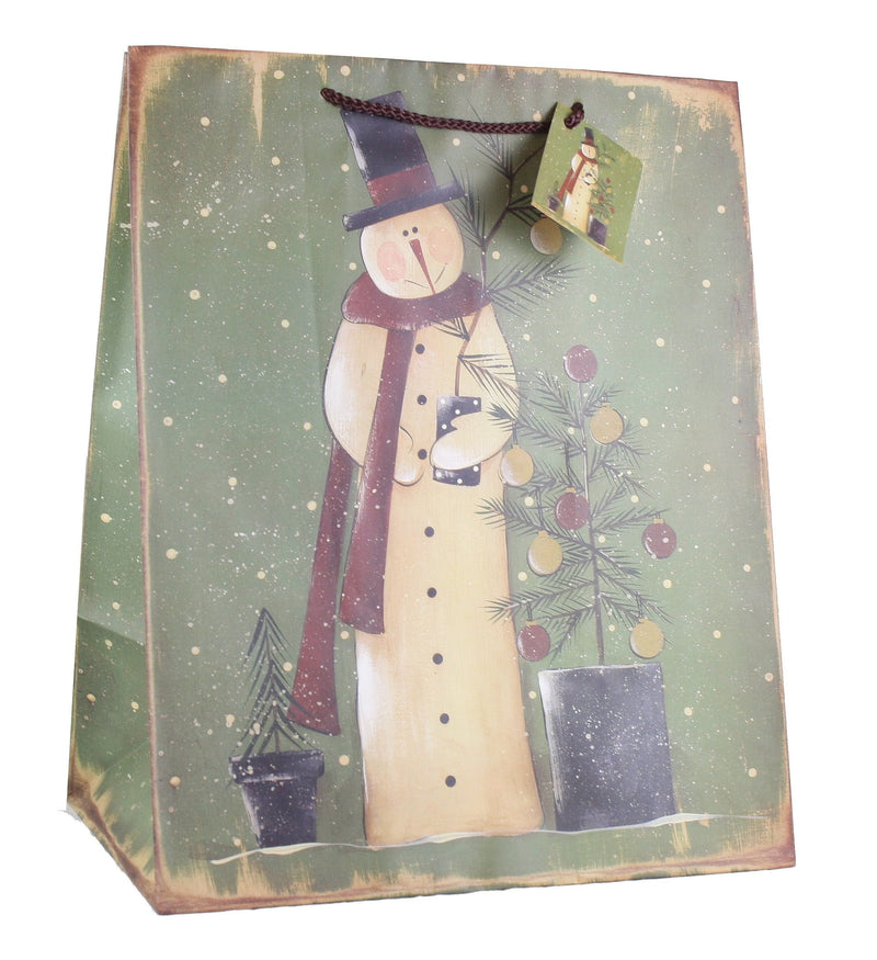Season's Greetings Snowman Gift Bag - - Shelburne Country Store
