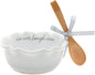 4.5" Ceramic Bowl with Bamboo Spoon - - Shelburne Country Store