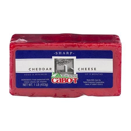 Cabot Classic Cheddar Cheese  1 Pound Red Waxed - Shelburne Country Store