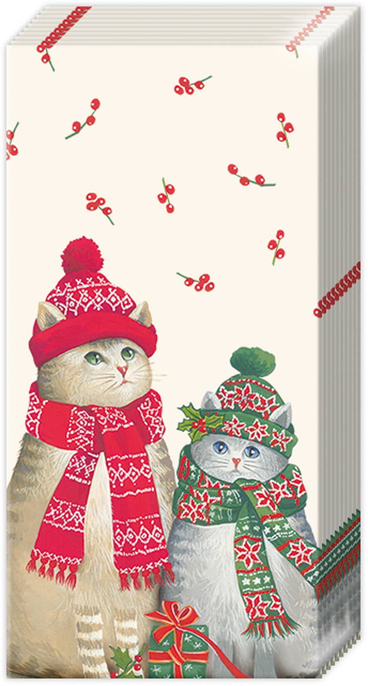 Christmas Cats Pocket Tissue - Shelburne Country Store