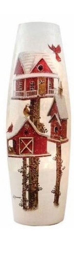 Tall Lighted Glass Vase - Birch & Friends -  - - Shelburne Country Store