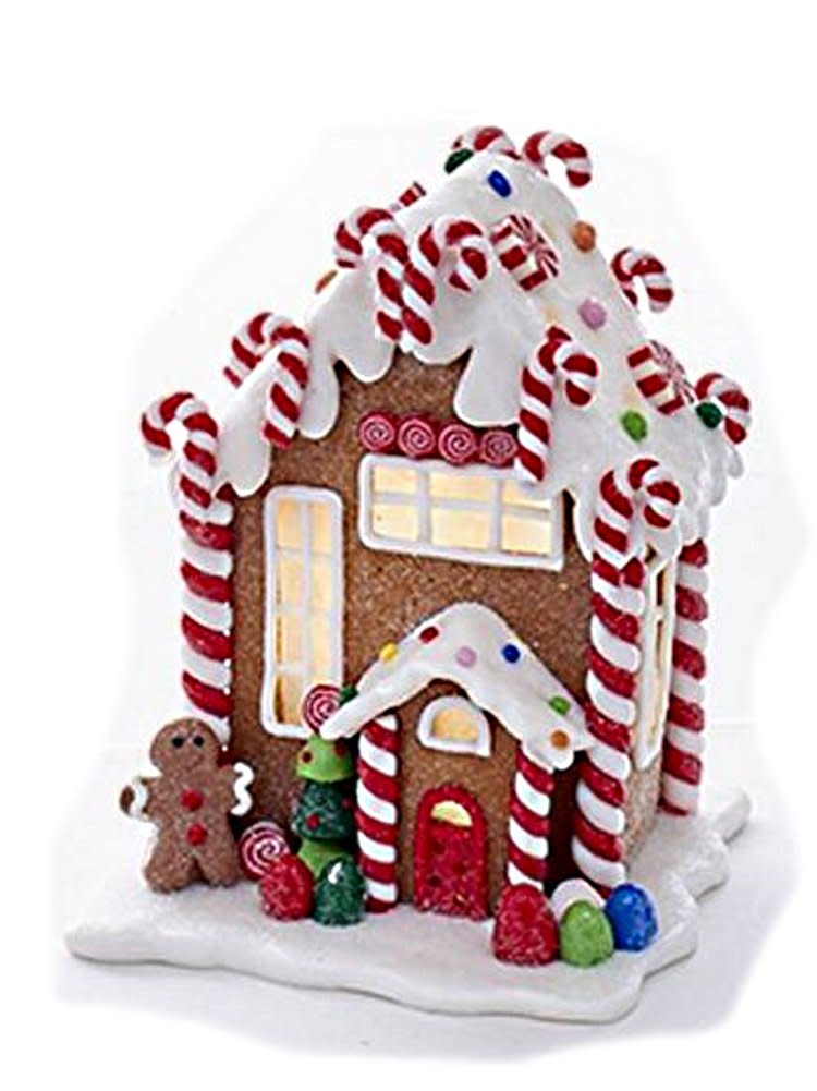 6.9 inch B/O Claydough Gingerbread Led House - - Shelburne Country Store
