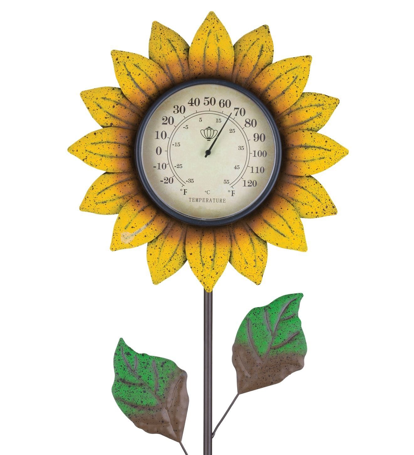 Flower Thermometer Stake - Yellow - Shelburne Country Store