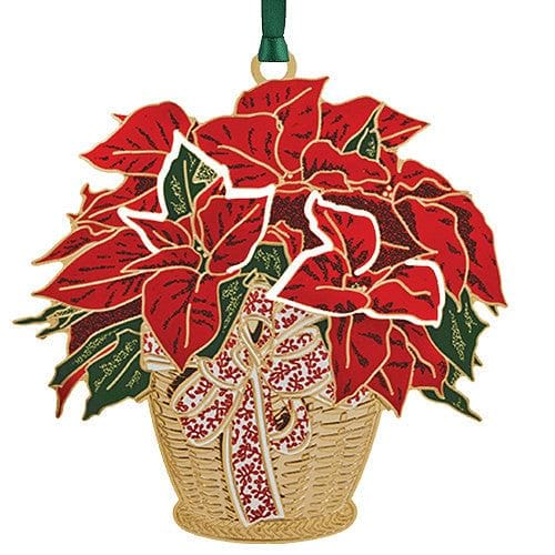 Poinsettia Basket Ornament - Shelburne Country Store