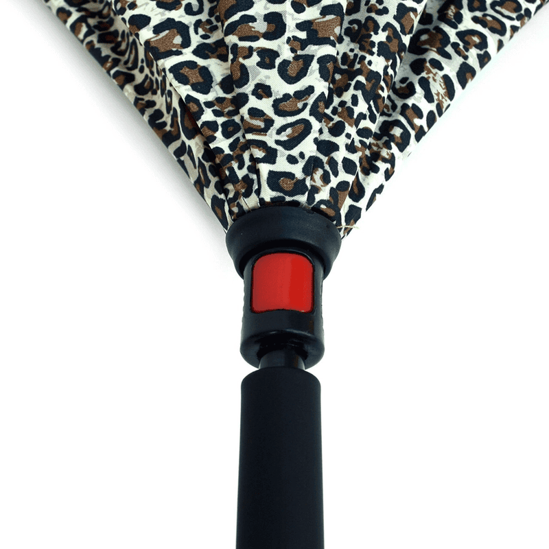 Leopard Print Double Layer Inverted Umbrella - Shelburne Country Store