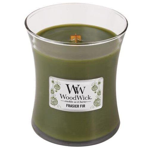 Woodwick Crackling  Medium Candle ‑ Frasier Fir  Scented Jar Candle - Shelburne Country Store