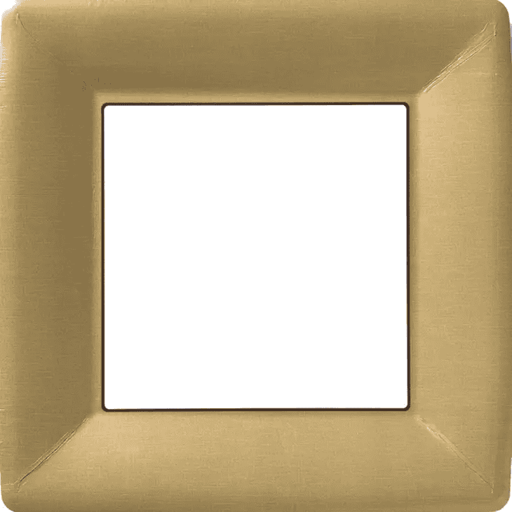 Classic Linen Gold Square Paper Dinner Plate - Shelburne Country Store