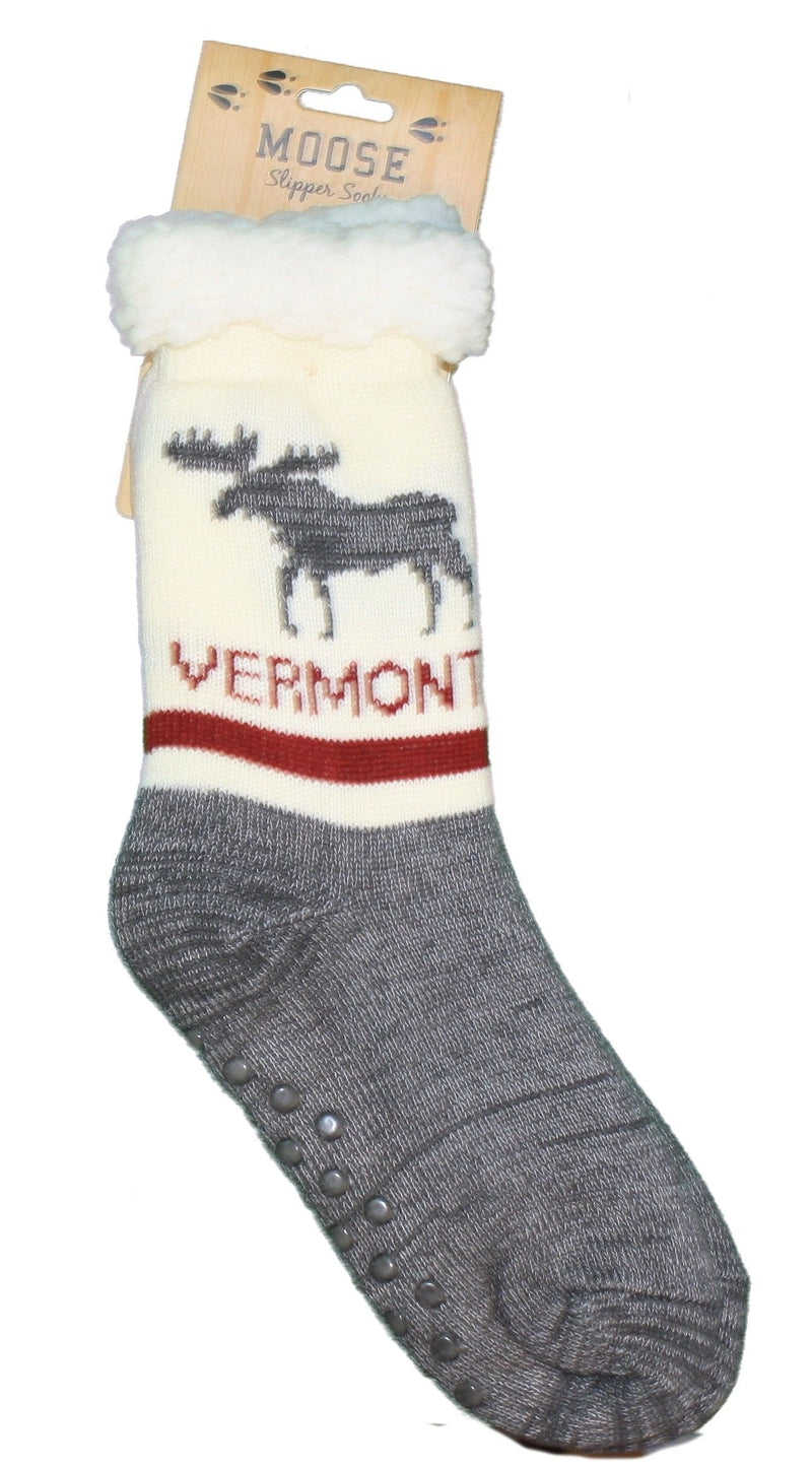 Vermont Moose Slipper Socks - - Shelburne Country Store