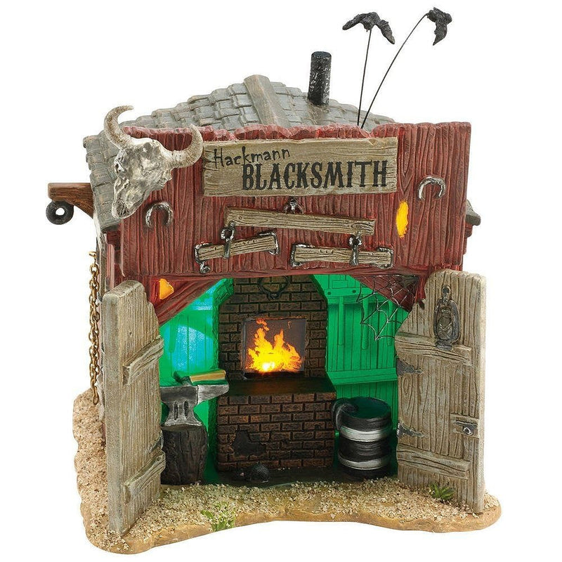 Halloween Village Hackmann Blacksmith - Shelburne Country Store